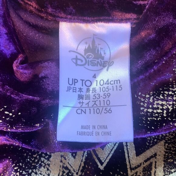 Disney Descendants Purple Velour Dress Size 4T - Picture 3 of 3
